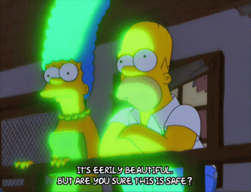 Homer Simpson Says It 'S Eerily Beautiful But Are You Sure This Is Safe In A Cartoon GIF