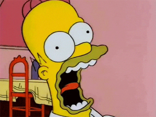 Homer Simpson Scared Meme GIF