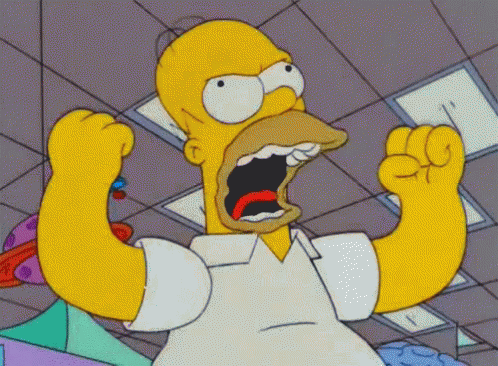 Homer Simpson Shake Fist GIF