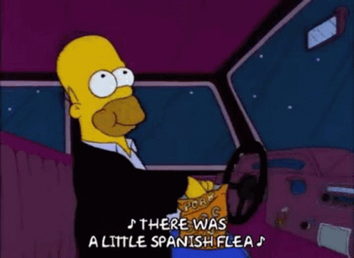 Homer Simpson Singing Little Spanish Flea GIF