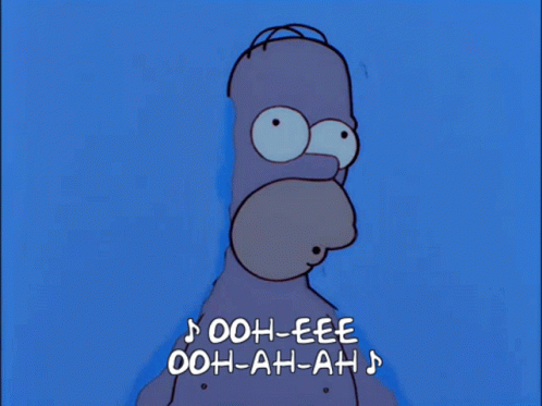 Homer Simpson Singing Ooh-Eee Ooh-Ah-Ah GIF