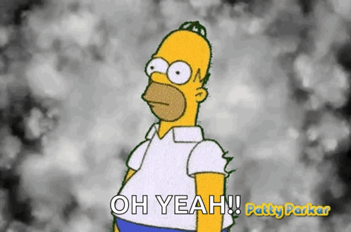 Homer Simpson Smokin Oh Yeah GIF