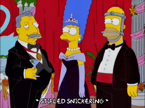 Homer Simpson Snickering GIF