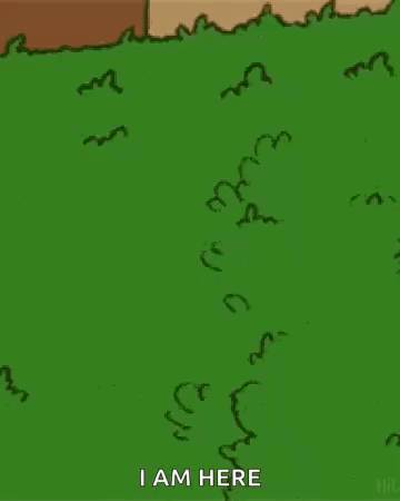 Homer Simpson Standing in Front of Bush
