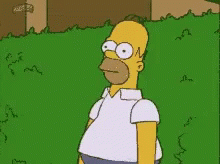 Homer Simpson Standing In Front Of House GIF