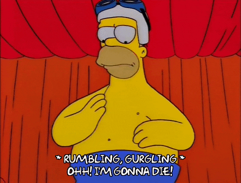 Homer Simpson Stomach Growling GIF