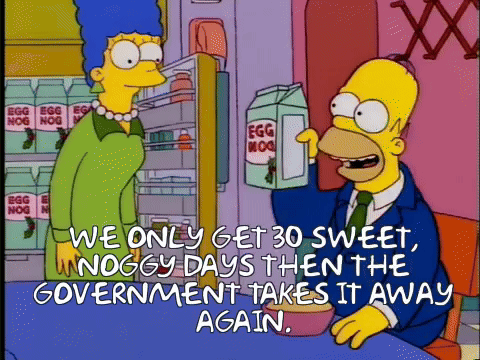 Homer Simpson Talking to Marge Simpson with Egg Nog