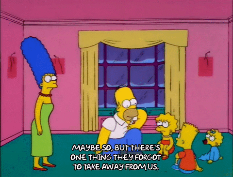 Homer Simpson Telling Maybe So To Kids GIF