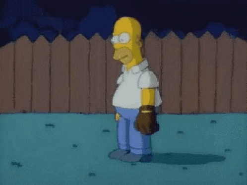 Homer Simpson There's No Crying In Baseball GIF