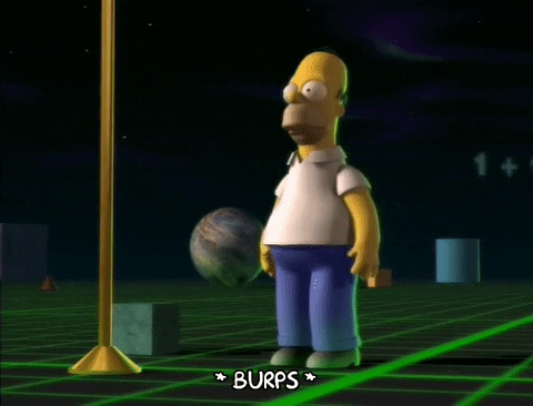 Homer Simpson Unexpected Burp GIF