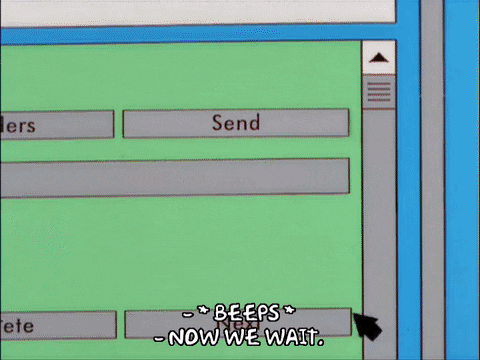 Homer Simpson Wait To Sent His File GIF