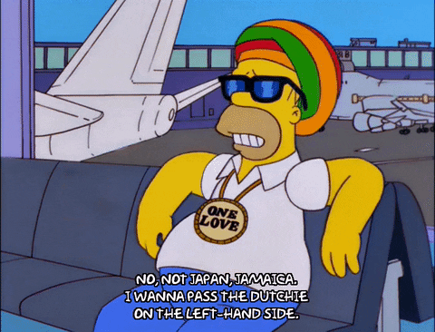 Homer Simpson Wanna Pass Left Handed Side GIF