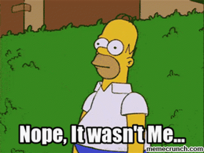 Homer Simpson Wasnt Me While Slowly Hiding In The Bush GIF