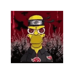 Homer Simpson Wearing Headband and Black Jacket