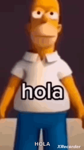 Homer Simpson Wearing Hola Shirt