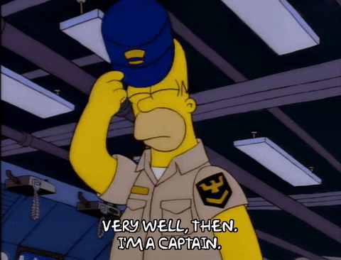 Homer Simpson Well Then I'm The Captain GIF