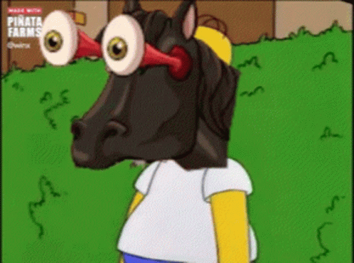 Homer Simpson with Horse Head