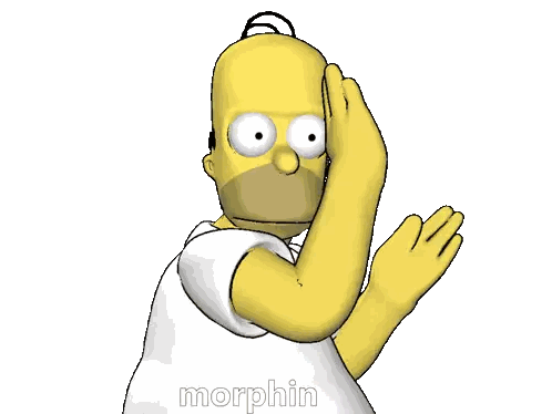 Homer Simpson with Morphin Text