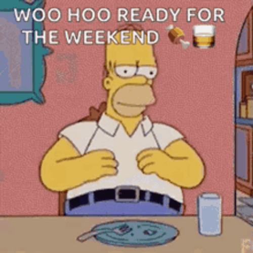 Homer Simpson Woohoo Weekend GIF
