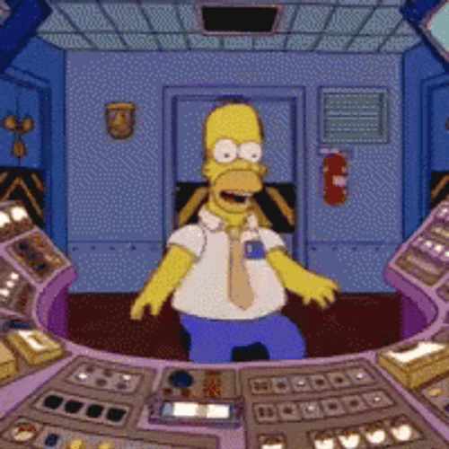 Homer Simpson Working GIF
