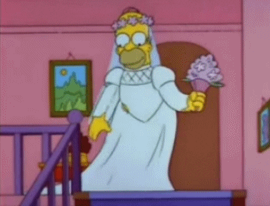 Homer Simpsons As A Bride. GIF