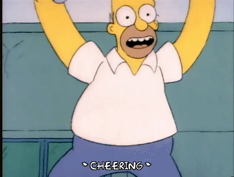 Homer Simpsons Cheering GIF