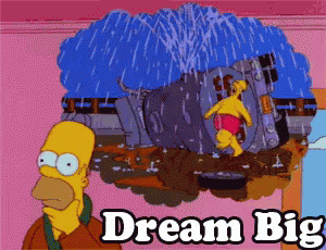 Homer Simpsons Dreaming Beer GIF