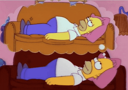 Homer Simpsons Dreaming Himself GIF