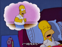 Homer Simpsons Sleeping Dreaming GIF