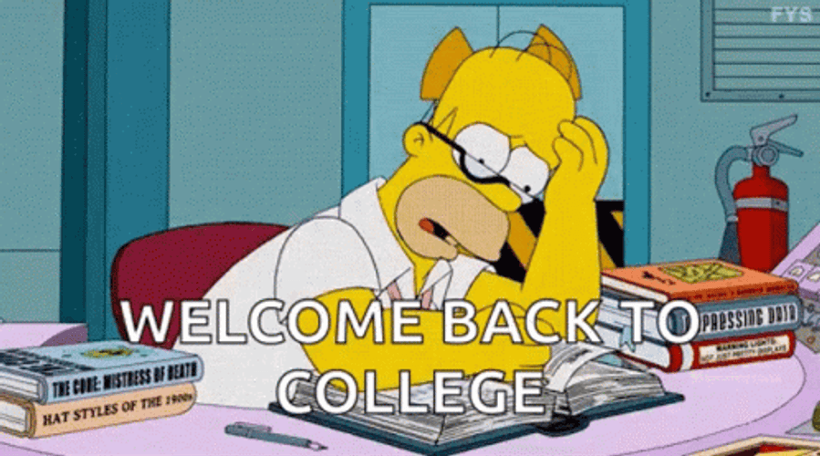 Homer Simpsons Welcome Back To College GIF