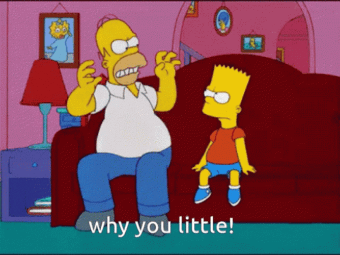 Homer Simpsons Why You Little Bart GIF