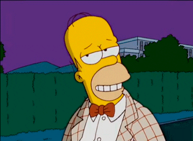Homer Simspon Flirty Eyebrows Raise GIF