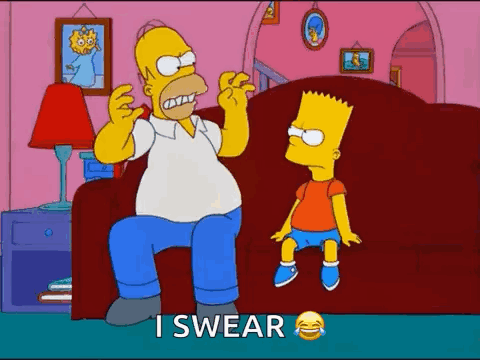 Homer Sitting On Couch Next To Bart GIF