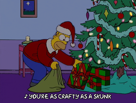 Homer Stealing Presents GIF