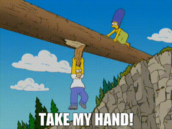 Homer Take My Strong Hand Marge GIF 