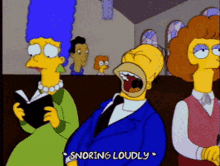 Homer The Simpsons Snoring Loudly GIF