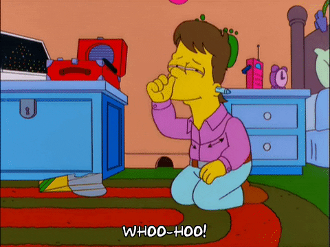 Homer Woohoo As Little Sick Kid GIF