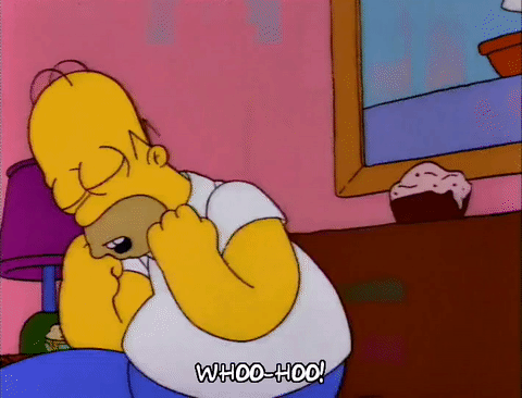 Homer Woohoo Celebrating In His Seat GIF