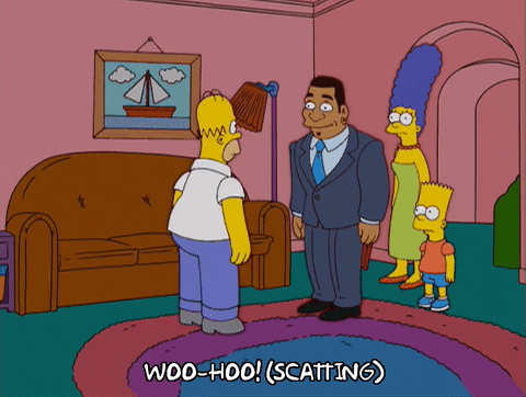 Homer Woohoo Dancing And Feeling It GIF
