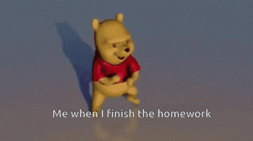 Homework Completed Winnie The Pooh Dancing GIF