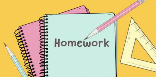 Homework Notebook Animation GIF