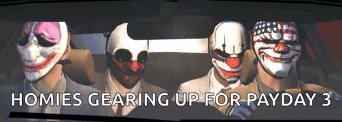 Homies Gearing Up For Payday 3 Rear View Mirror GIF