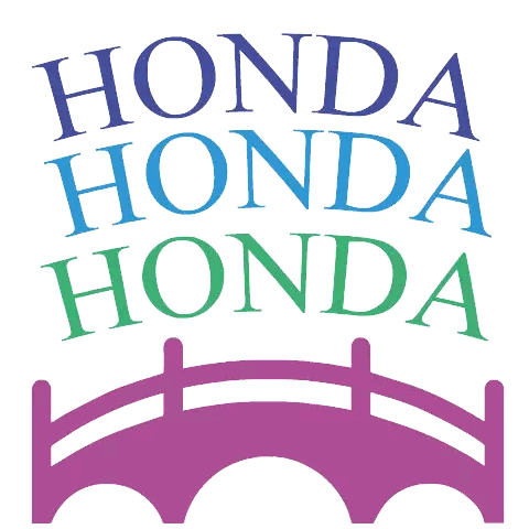 Honda Logo with Purple Bridge