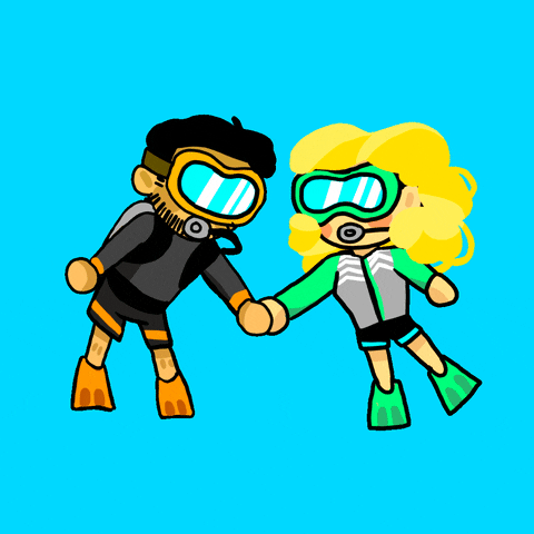 Honduras Couple Divers GIF