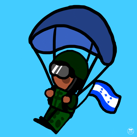 Honduras Skydiver Sticker GIF