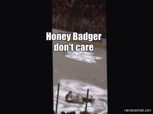 Honey Badger Swimming Saying Honey Badger Don't Care