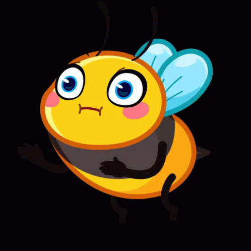 Honey Bee Moving Rainbow Tongue GIF