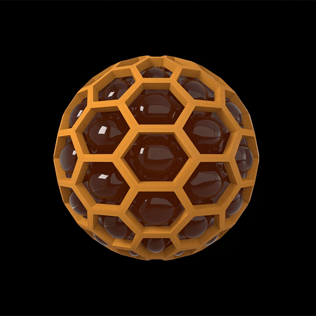 Honeycomb Ball Bubbles GIF