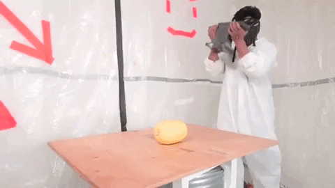 Honeydew Smashed By An Anvil GIF