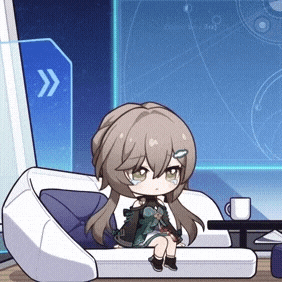 Honkai Star Rail Qingque Chibi GIF